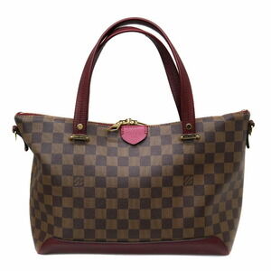 Louis Vuitton Hyde Park Handbag Shoulder Bag Ebene Brown Fuchsia Pink LV